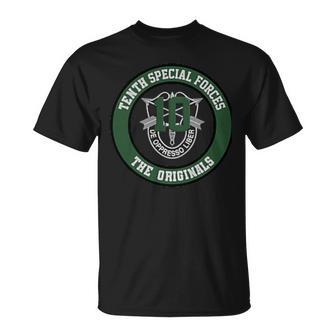 Tenth Special Forces Group The Originals 10 Sf Crest T-Shirt - Thegiftio
