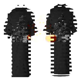 Tenue De Chat Mignon Avec Des Citrouilles Et Des Chapeaux De T-Shirt - Cadeauxyz