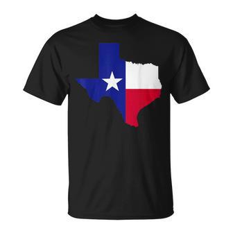 Texas Karte Mit Flagge T-Shirt - Geschenkecke