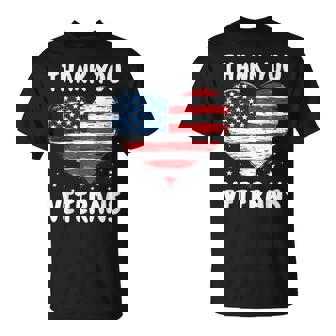 Thank You Veterans Day Patriotic American Flag For Girls T-Shirt | Mazezy