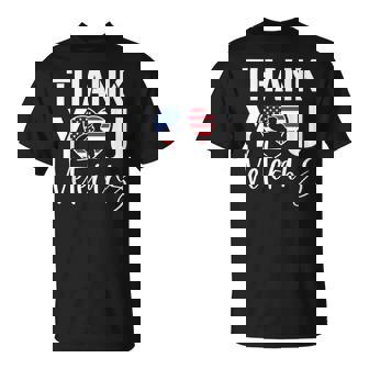 Thank You Veterans Patriotic American Flag Veterans Day 2024 T-Shirt - Thegiftio