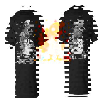 Thankful Turkey Scrub Nurse Fall Thanksgiving Nursing T-Shirt - Monsterry