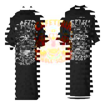 Thanksgiving Lunch Lady Bundle Fall Thankful Retro Turkey T-Shirt - Monsterry