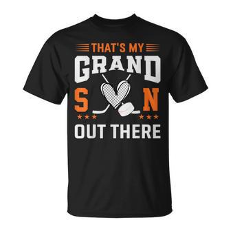 That's My Grandson Out There Ice Hockey Grandma T-Shirt - Thegiftio UK