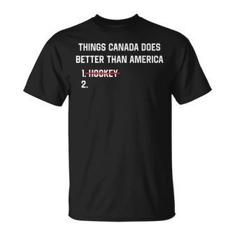 Things Canada Does Better Than America Hockey Rivalry T-Shirt | Mazezy