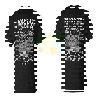 Things I Do In My Spare Time Houseplant Gardening Plant T-Shirt - Monsterry