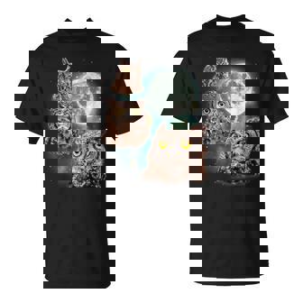 Three Owls Hoot At The Moon Owl Lovers Night Bird Parody T-Shirt - Thegiftio