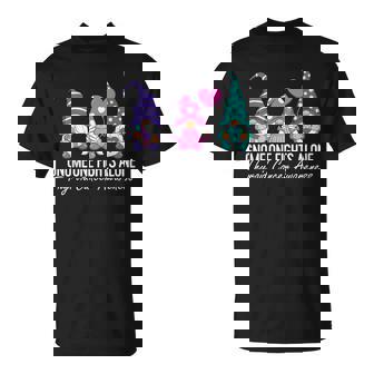 Thyroid Cancer Awareness Ribbon Gnomes Support Squad Family T-Shirt - Thegiftio