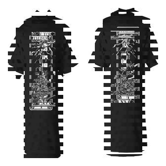 The Tower Tarot Card Vintage Occult T-Shirt - Thegiftio