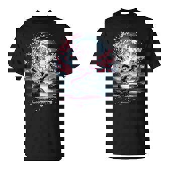 Traditional Japanese Sakura Garden Landscape Cherry Blossom T-Shirt | Seseable UK