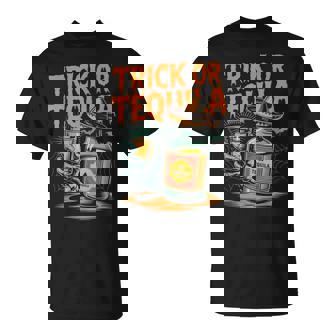 Trick Or Tequila Bartender Halloween Costume T-Shirt | Mazezy