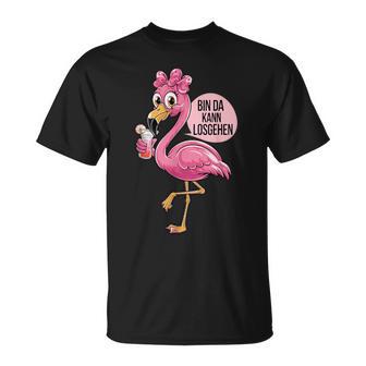 Trinkteam Mädelsabend Mit Cocktail Flamingo T-Shirt - Geschenkecke