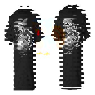 Turkey Dressed Shark Thanksgiving Parties Turkey Day 2024 T-Shirt - Monsterry