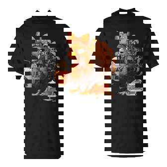 Turkey Drinking Ice Coffee Thanksgiving Bow Girls Womens T-Shirt | Seseable CA