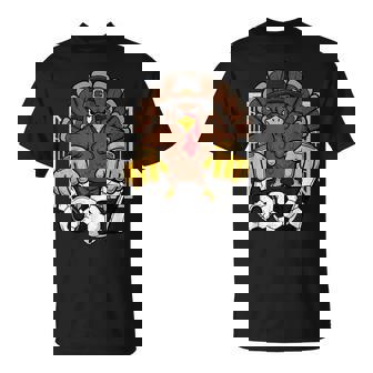 Turkey Goalie Soccer 67 Six Seven Boys Thanksgiving T-Shirt - Thegiftio