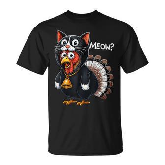 Turkey Meow Thanksgiving T-Shirt - Thegiftio UK