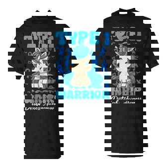 Type 1 Diabetes Cute Unicorn Warrior Boys Girls T1d Diabetic T-Shirt | Seseable FR