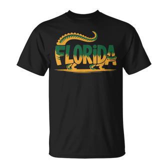 Typographie Faunique Des Alligators De Floride T-Shirt - Cadeauxyz