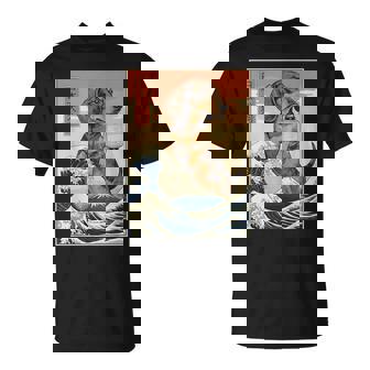 Ukiyo-E Lanterne Fuji Motif Teckel Japonais T-Shirt - Cadeauxyz