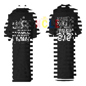 Uncle 1St Birthday Cowboy Western Uncle Birthday Boy T-Shirt - Thegiftio