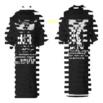 My Uncle Is My Guardian Angel In Loving Memorial Memory T-Shirt - Thegiftio