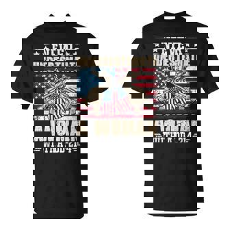 Never Underestimate A Woman With A Dd-214 Usa Veteran T-Shirt | Mazezy