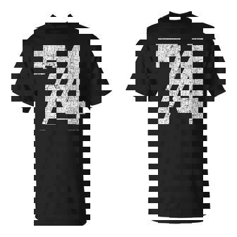 Uniforme De Jersey Número 74 Cumpleaños Número 74 Camiseta unisex - Regaloses