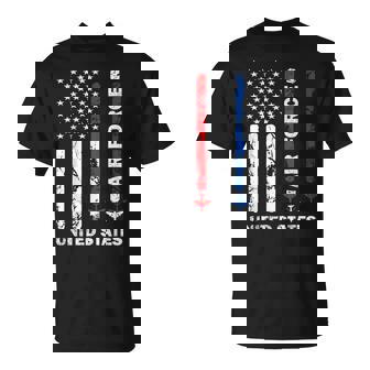 United States Air Force American Vintage Usa Flag Patriotic T-Shirt | Mazezy