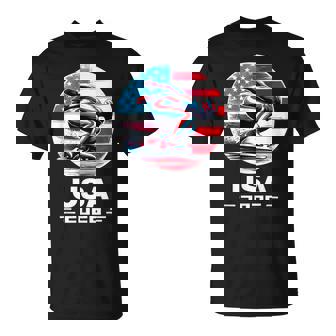 Usa 2026 United States American Flag Speed Skating Usa T-Shirt | Mazezy