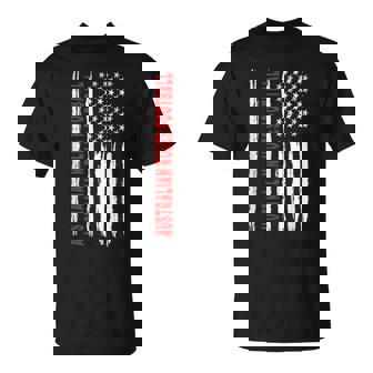 USA US American Flag Australian Rules Football For Women Kids Men T-Shirt | Mazezy