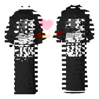 Ushi Kawaii Enfant Fille J'aime Lesushis T-Shirt - Cadeauxyz