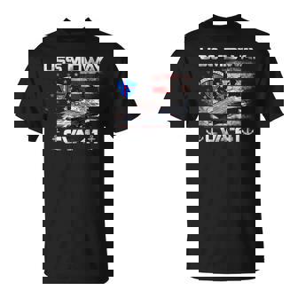 USS Midway CVA-41 Aircraft Carrier Flag Veterans Day Patriot T-Shirt | Mazezy