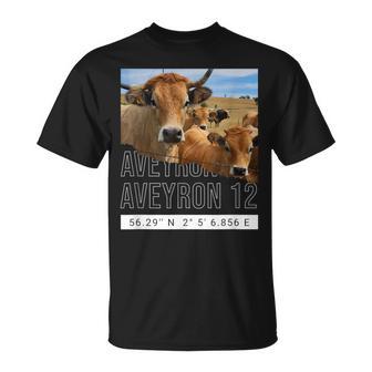 Vache Aubrac Aveyron 12 Idée-Cadeau Humour Aveyronnais T-Shirt - Cadeauxyz