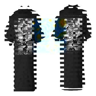 Van Gogh Camisa Divertida Para Amantes De Los Gatos Camiseta unisex - Regaloses