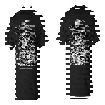 Vaquera Esqueleto Gótico Con Gafas Deol Corazones Calavera In Mangas Camiseta unisex - Regaloses