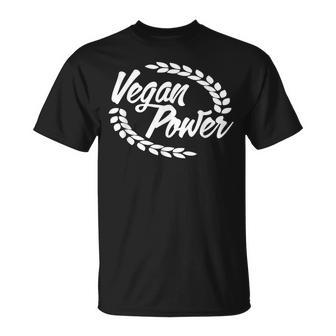 Vegan Poweregetariereganer Tierliebhaber Umweltfreund T-Shirt - Geschenkecke