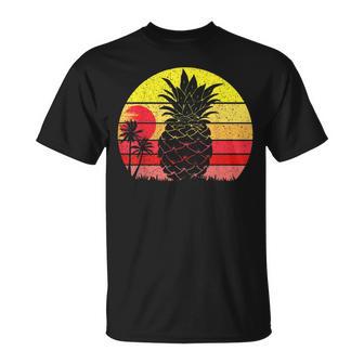 Verano Piña Puesta Deol Con Palmeras Playaintage Camiseta unisex - Regaloses