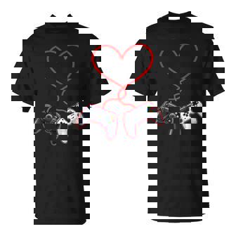 Video Juego Pareja Jugador Amor Divertido Románticoanalentín Camiseta unisex - Regaloses