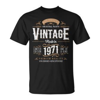 Vintage 1971 Label 55Th Birthday 55 Year Old T-Shirt - Monsterry