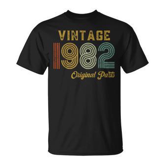 Vintage 1982 Original Parts Retro 43 Years Old Womens T-Shirt - Thegiftio UK