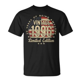 Vintage 1996 Limited Edition Usa Flag 30-Year-Old Age 30 T-Shirt - Thegiftio UK
