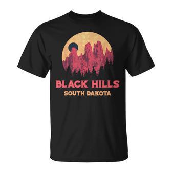 Vintage Black Hills Mountains And Forest South Dakota Travel T-Shirt - Thegiftio UK