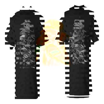 Vintage Chien Chasse Canard Drôle Labrador Camouflage Chasse T-Shirt - Cadeauxyz