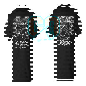 Vintage Dolphins High School Go Dolphins Pride Heart T-Shirt | Mazezy