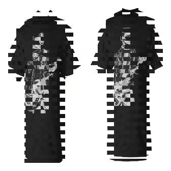 Vintage Frankenstein Bass Player Bass Guitar Rock And Roll T-Shirt | Seseable UK