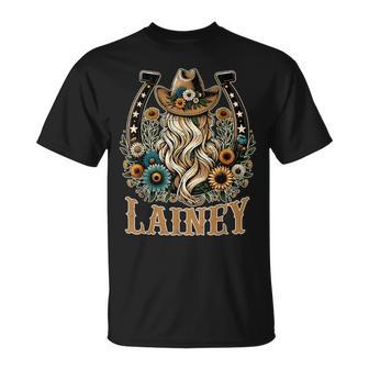 Vintage Lainey Name Girl Personalized Name Cowgirl T-Shirt | Mazezy