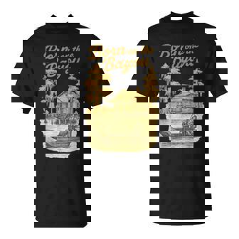 Vintage Louisiana Southern Country Pride Born On The Bayou T-Shirt - Monsterry