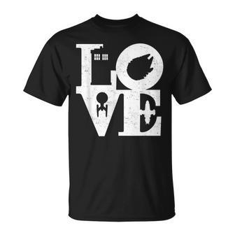 Vintage I Love Magic And Science Fiction Space Black Remix T-Shirt | Mazezy