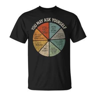 Vintage You May Ask Yourself Retro Pie Chart 80S Music T-Shirt - Thegiftio UK