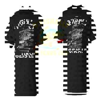 Vintage O'fishally 6 Years Old Fishing 6Th Birthday Boy T-Shirt - Monsterry